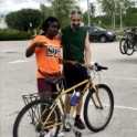 Elisabeth And Host Dad With Bike